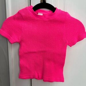 Vibrant Pink Girls T-Shirt- Size Medium